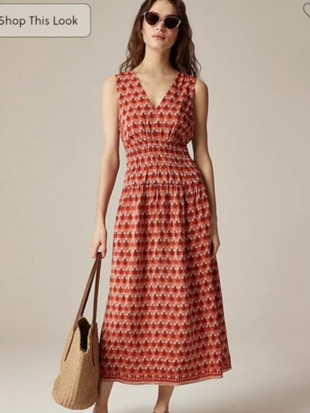 J Crew Hyacinth dress in block-print crepe de chine CJ486 Size M